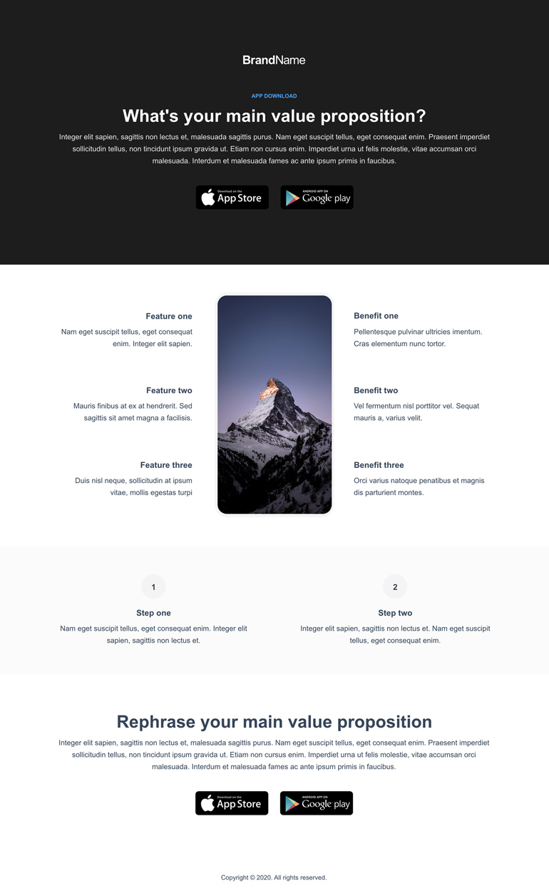 App Download Landing Page 5