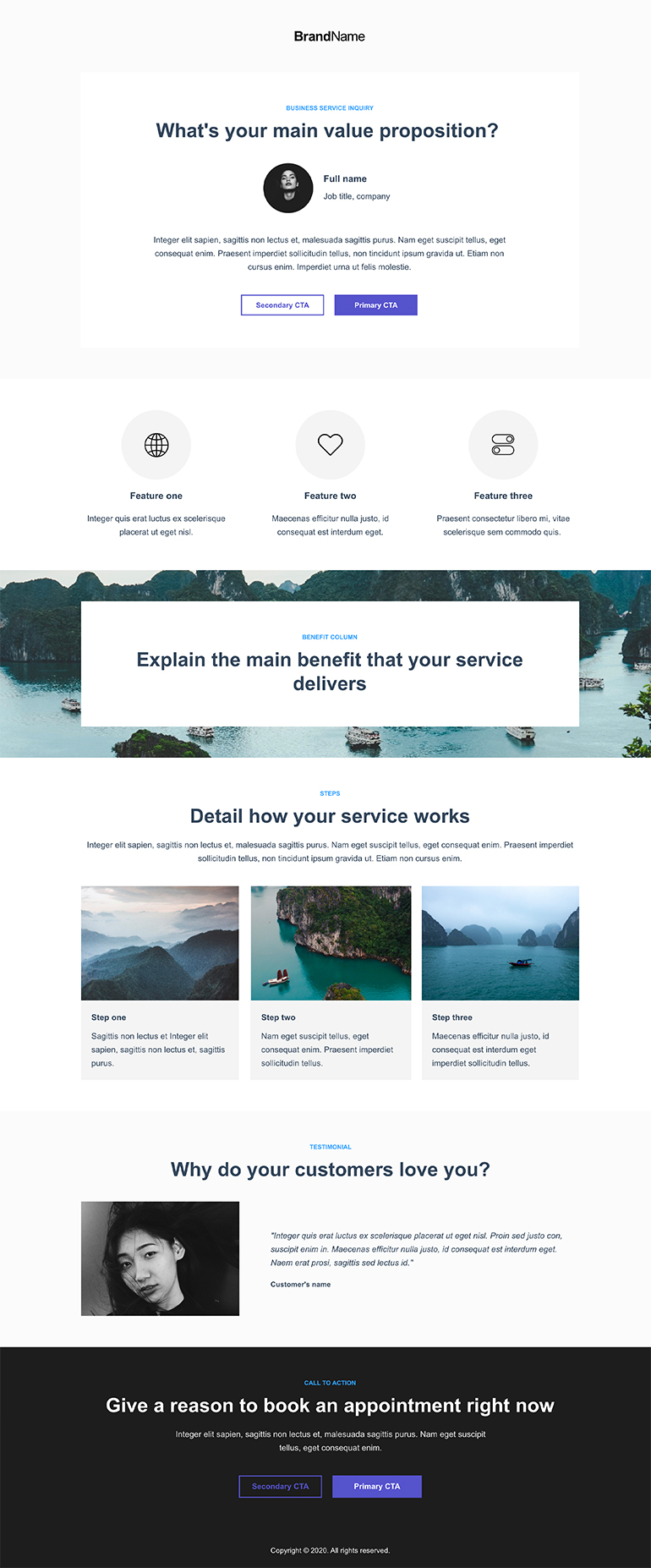 Business Service Inquiry Landing Page 3