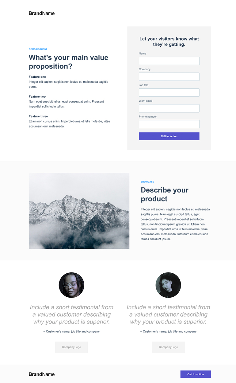 Demo Request Landing Page 2