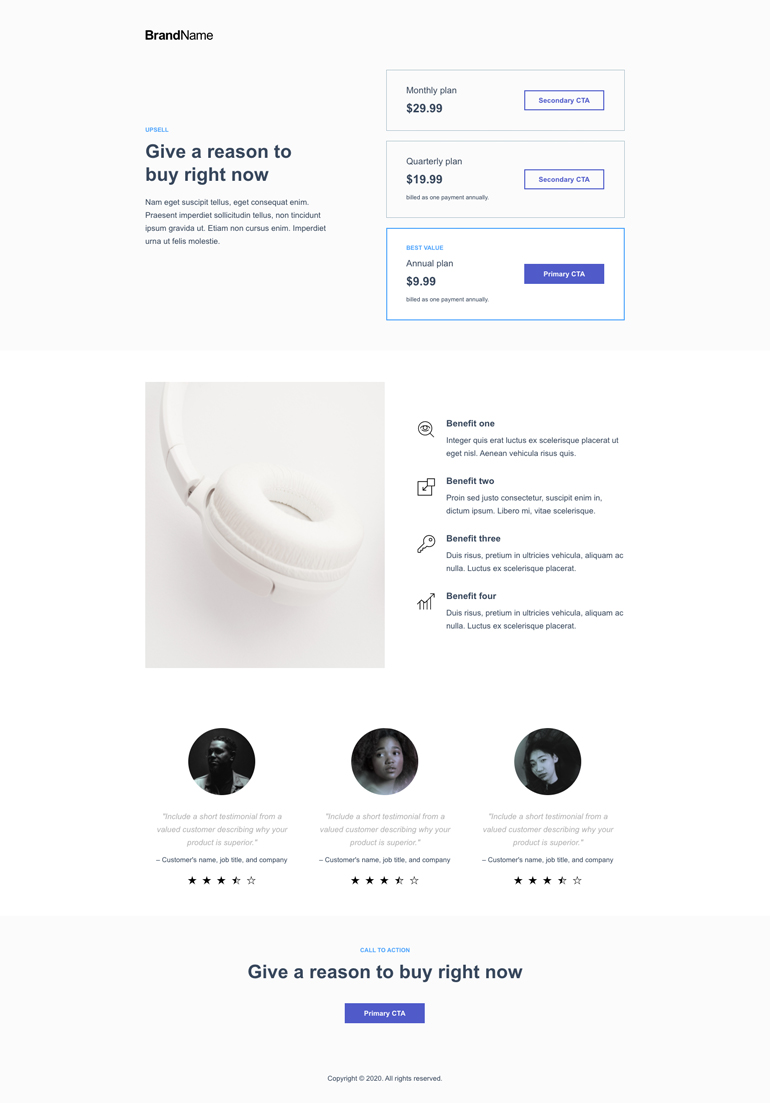 Up-sell or bonus landing page 4