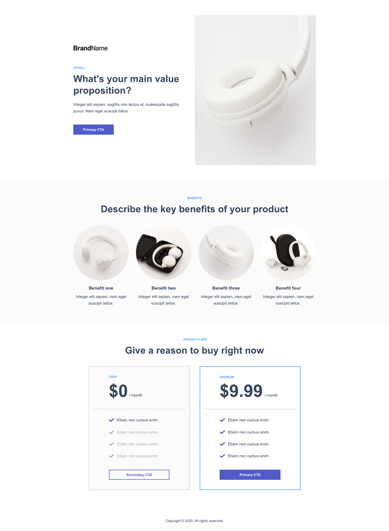 Up-sell or bonus landing page 3