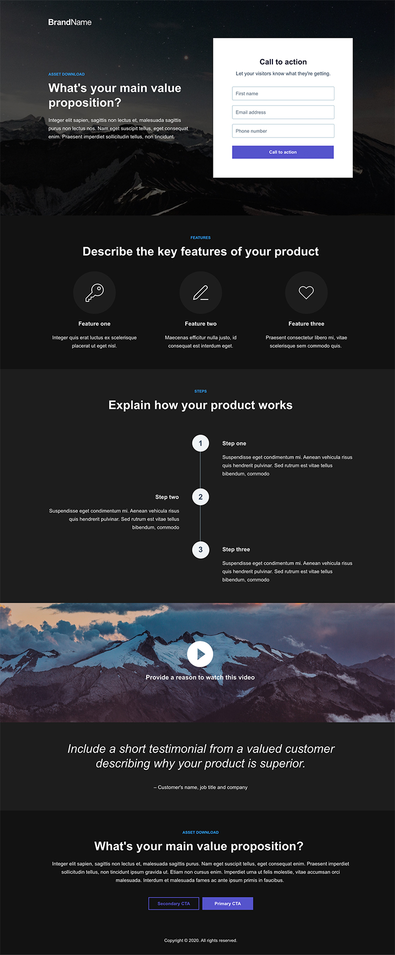 Asset Download Landing Page 1