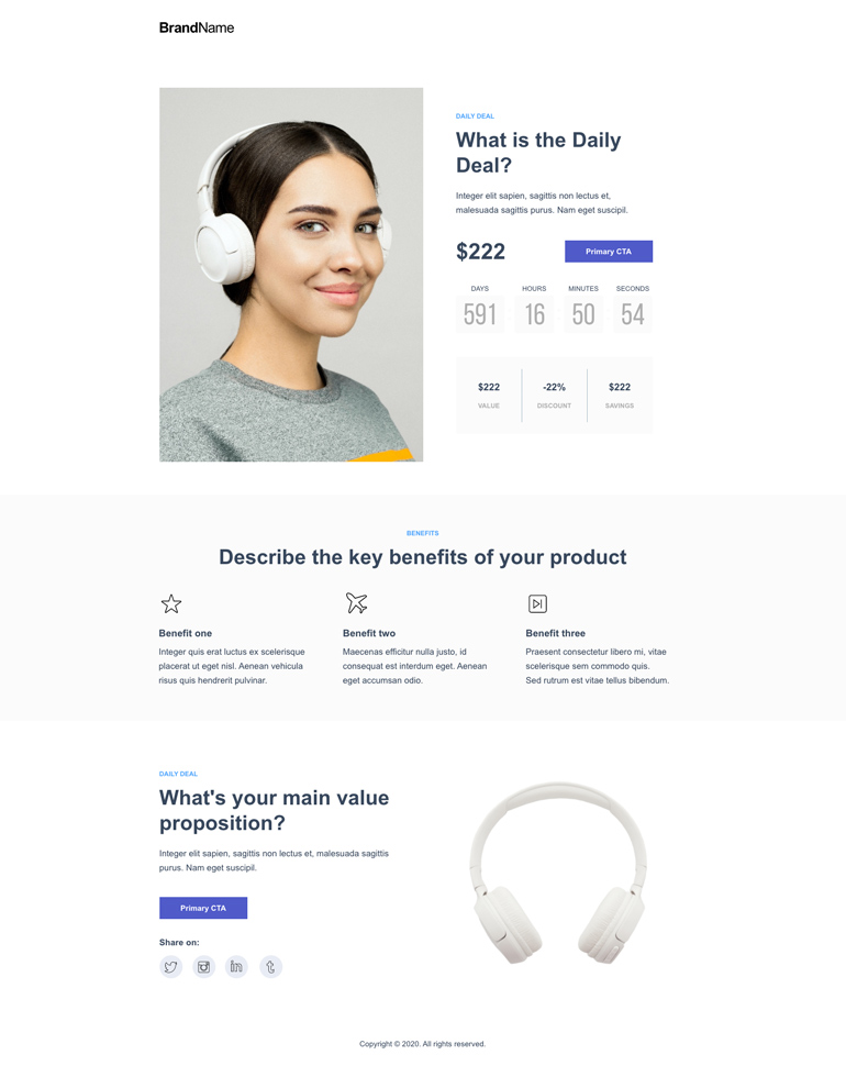 Daily deals landing page 2