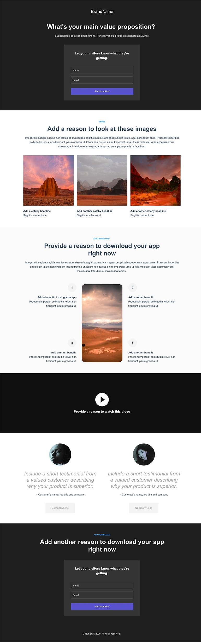 App Download Landing Page 2