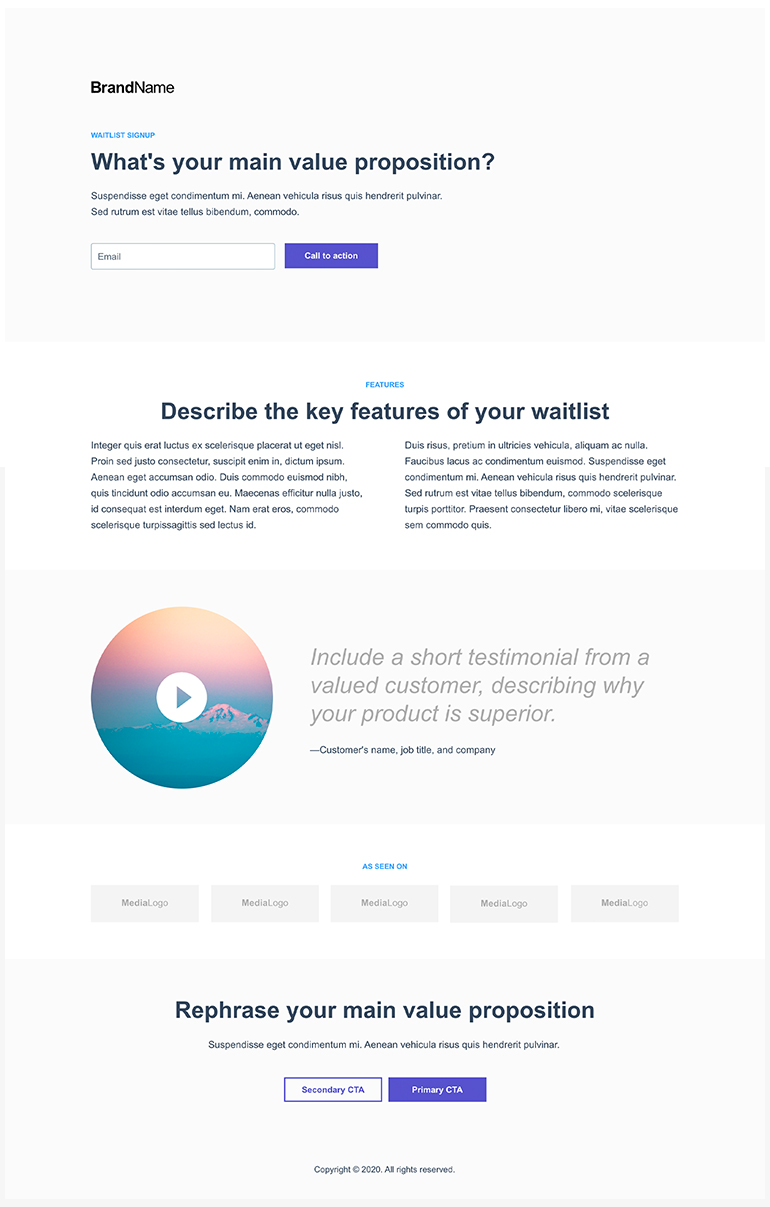 Waitlist Signup Landing Page 3