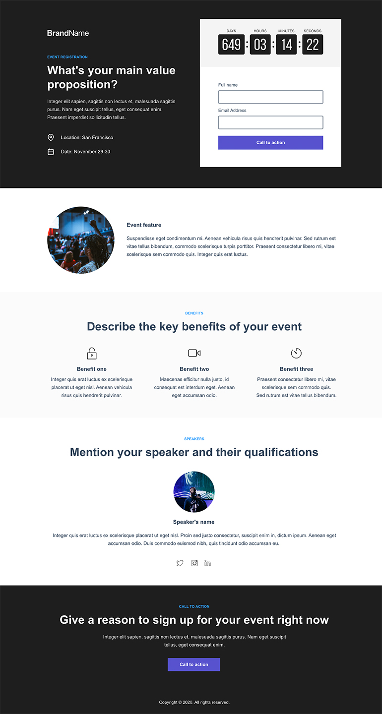 Event Registration Landing Page 6