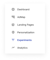 A/B variation testing sidebar