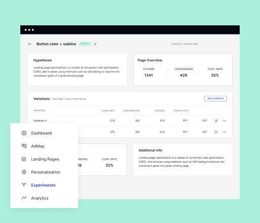 A/B variation testing